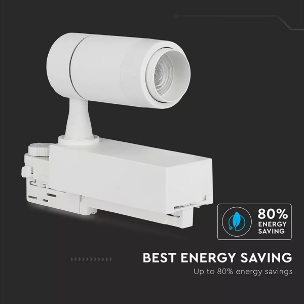 LED φωτιστικό ράγας COB 15W με επιλογή φωτός και γωνίας δέσμης Dimmable μέσω smart phone λευκό V-TAC- 1456