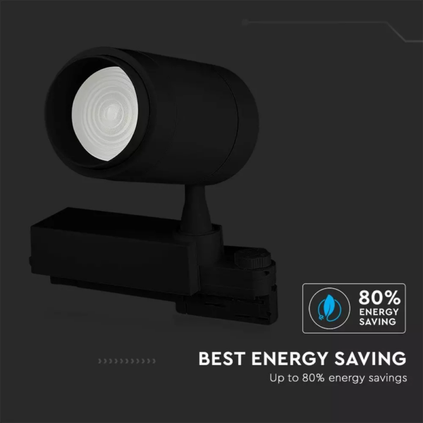 LED Φωτιστικό Ράγας COB 35W με Επιλογή Φωτός και Γωνίας Δέσμης 16°~53° Dimmable Μέσω Smart Phone Μαύρο 3000-6400K V-TAC – 1459
