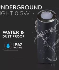 Χωνευτό Φωτιστικό Δαπέδου LED 0.5W Στρογγυλό Ασημί V-TAC IP67 12V Θερμό 3000K – 211463