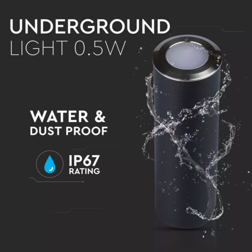 Χωνευτό Φωτιστικό Δαπέδου LED 0.5W Στρογγυλό Ασημί V-TAC IP67 12V Θερμό 3000K – 211463