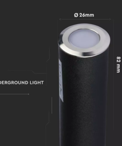 Χωνευτό Φωτιστικό Δαπέδου LED 0.5W Στρογγυλό Ασημί V-TAC IP67 12V Θερμό 3000K – 211463