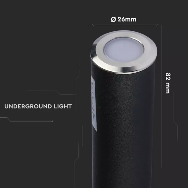 Χωνευτό Φωτιστικό Δαπέδου LED 0.5W Στρογγυλό Ασημί V-TAC IP67 12V Θερμό 3000K – 211463