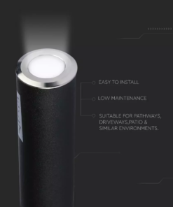 Χωνευτό Φωτιστικό Δαπέδου LED 0.5W Στρογγυλό Ασημί V-TAC IP67 12V Θερμό 3000K – 211463