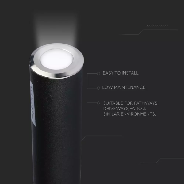 Χωνευτό Φωτιστικό Δαπέδου LED 0.5W Στρογγυλό Ασημί V-TAC IP67 12V Θερμό 3000K – 211463