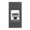 ΠΡΙΖΑ DATA 1 MODULES CAT 6 RJ 45 ΓΡΑΦΙΤΗΣ EUROLAMP – 152-20453