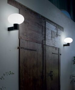 IDEAL LUX Φωτιστικό Τοίχου CLIO 1xE27 IP44 Καφέ Χρώματος – 326788