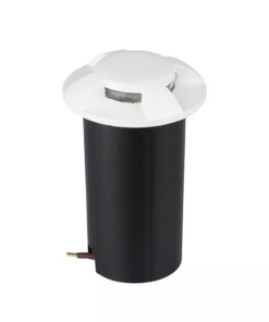 Χωνευτό φωτιστικό LED σκάλας 1W Στρογγυλό μαύρο, λευκο 4000K Φυσικό λευκό IP67 με τέσσερα ανοίγματα V-TAC – 1471