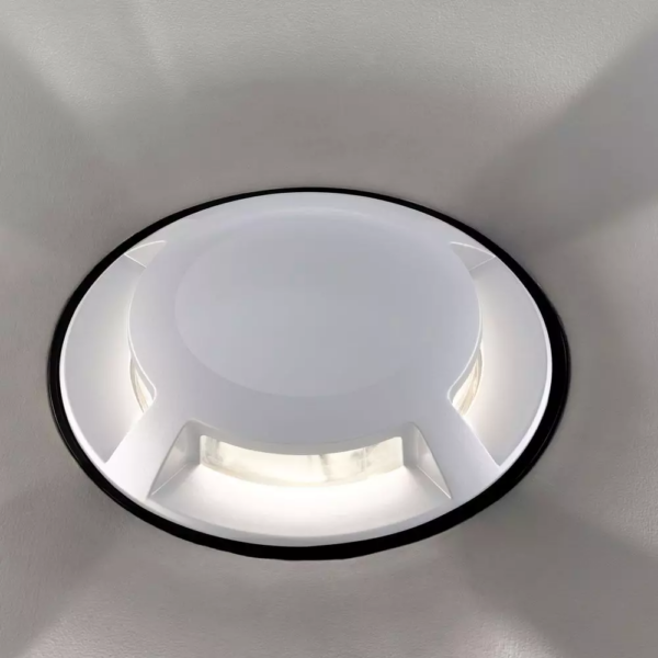 Χωνευτό φωτιστικό LED σκάλας 1W Στρογγυλό μαύρο, λευκο 4000K Φυσικό λευκό IP67 με τέσσερα ανοίγματα V-TAC – 1471