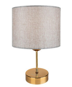 Επιτραπέζιο φωτιστικό PWL-0961 pakoworld μπεζ καφέ-χρυσό Φ22×32εκ 147-000007