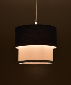 Φωτιστικό οροφής PWL-0963 pakoworld γκρι-λευκό Φ30×55εκ 147-000009