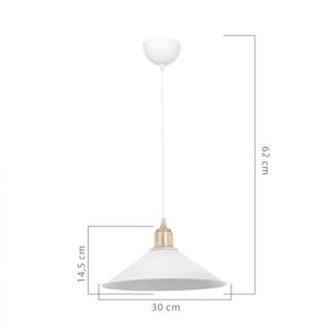 Φωτιστικό οροφής PWL-0964 pakoworld λευκό  Φ30×62εκ 147-000012