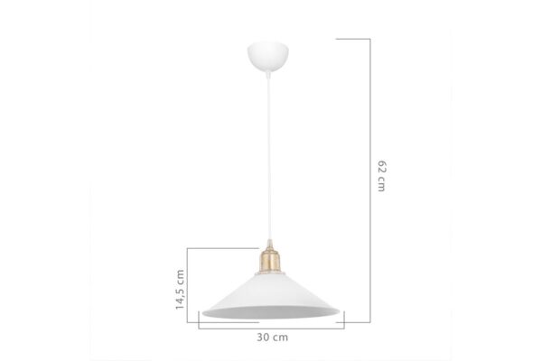 Φωτιστικό οροφής PWL-0964 pakoworld λευκό  Φ30×62εκ 147-000012