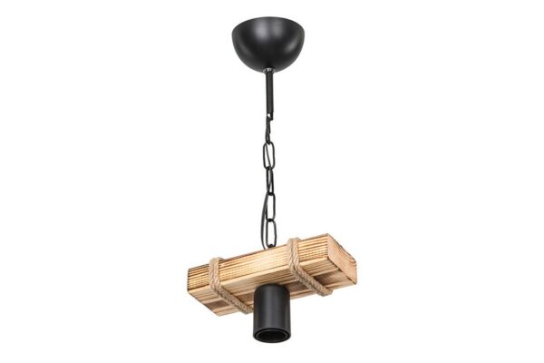 Φωτιστικό οροφής PWL-1027 pakoworld Ε27 φυσικό-μαύρο 20x10x43εκ 147-000043