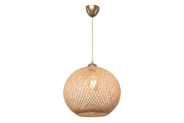 Φωτιστικό οροφής Leshia pakoworld Ε27 καφέ-χρυσό Φ38×75εκ 147-000053