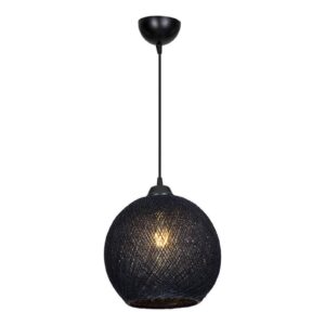 Φωτιστικό οροφής Leshia pakoworld Ε27 μαύρο Φ26×72εκ 147-000054