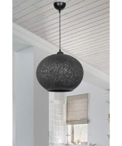 Φωτιστικό οροφής Leshia pakoworld Ε27 μαύρο Φ38x75cm 147-000055