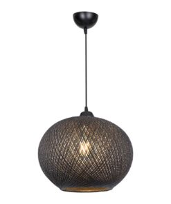 Φωτιστικό οροφής Leshia pakoworld Ε27 μαύρο Φ38x75cm 147-000055