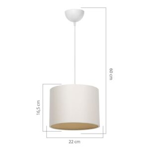 Ceiling light PWL-1115 pakoworld Å27 cream-white D22x60cm 147-000057