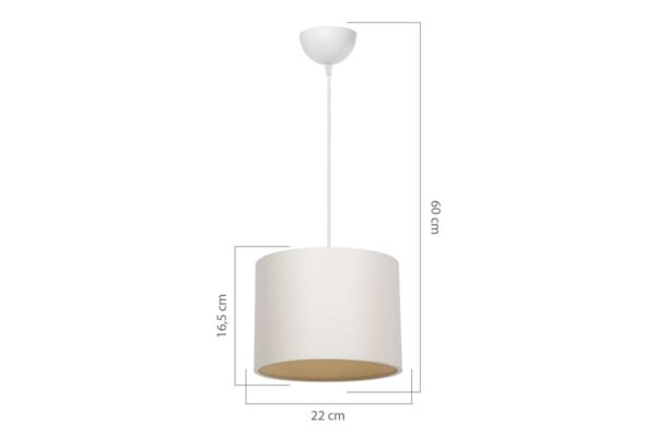 Ceiling light PWL-1115 pakoworld Å27 cream-white D22x60cm 147-000057