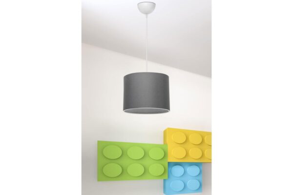Φωτιστικό οροφής PWL-1115 pakoworld Ε27 γκρι-λευκό Φ22×60εκ 147-000059