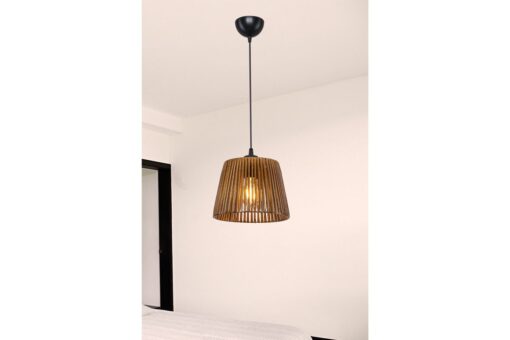 Φωτιστικό οροφής PWL-1116 pakoworld Ε27 καφέ Φ20x60cm 147-000061
