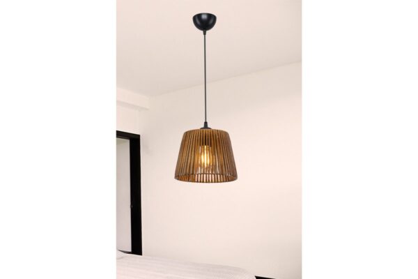 Φωτιστικό οροφής PWL-1116 pakoworld Ε27 καφέ Φ20x60cm 147-000061