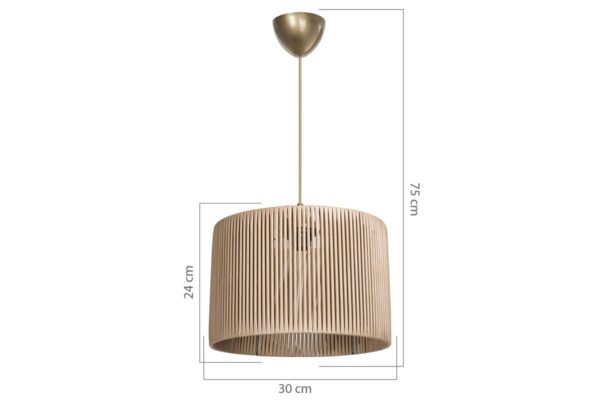 Ceiling light PWL-1118 pakoworld Å27 natural D30x75cm 147-000063