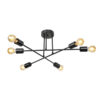 Φωτιστικό οροφής PWL-1122 pakoworld Ε27 μαύρο Φ61×25εκ 147-000069