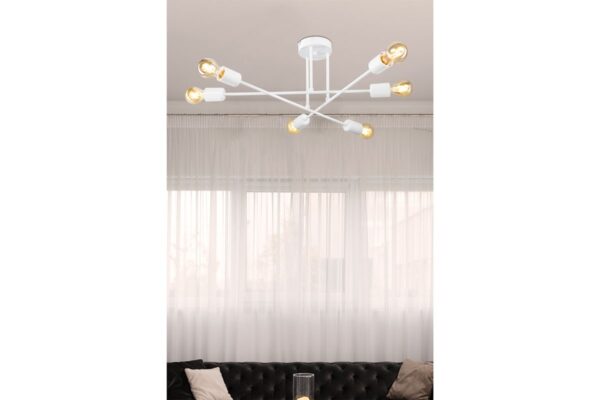 Φωτιστικό οροφής PWL-1122 pakoworld Ε27 λευκό Φ61×25εκ 147-000070