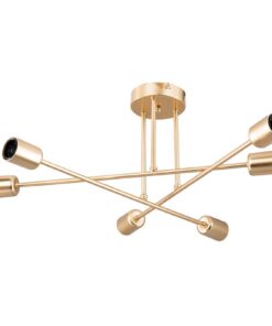 Φωτιστικό οροφής PWL-1122 pakoworld Ε27 χρυσό Φ61×25εκ 147-000071