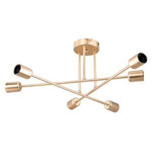 Φωτιστικό οροφής PWL-1122 pakoworld Ε27 χρυσό Φ61×25εκ 147-000071