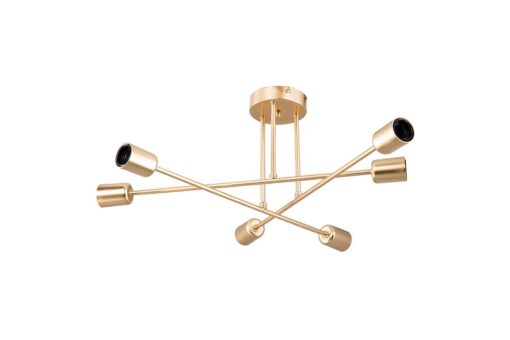 Φωτιστικό οροφής PWL-1122 pakoworld Ε27 χρυσό Φ61×25εκ 147-000071