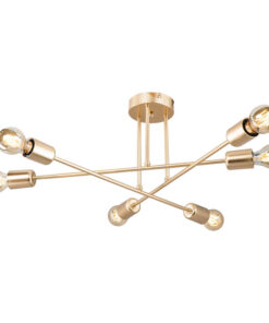 Φωτιστικό οροφής PWL-1122 pakoworld Ε27 χρυσό Φ61×25εκ 147-000071