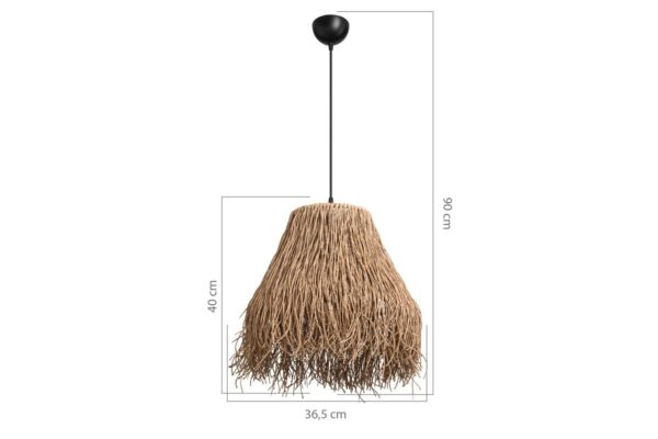 Φωτιστικό οροφής PWL-1126 pakoworld Ε27 καφέ-μαύρο Φ36.5×90εκ 147-000076