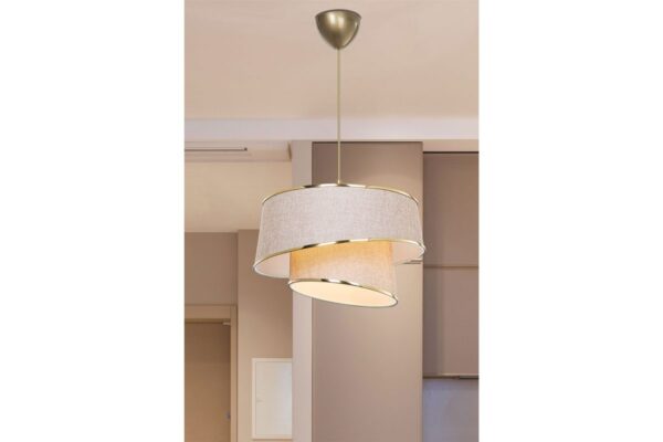 Ceiling light PWL-1127 pakoworld Å27 beige-brown-golden D32.5x65cm 147-000077