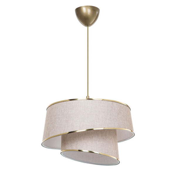 Ceiling light PWL-1127 pakoworld Å27 beige-brown-golden D32.5x65cm 147-000077