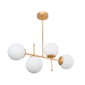Φωτιστικό οροφής PWL-1128 pakoworld Ε27 χρυσό 70x20x65εκ 147-000078