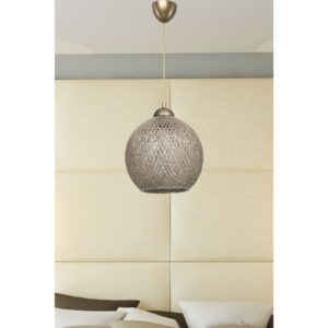 Φωτιστικό οροφής Leshia pakoworld Ε27 καφέ Φ26×72εκ 147-000084