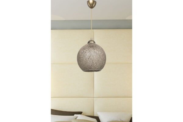 Φωτιστικό οροφής Leshia pakoworld Ε27 καφέ Φ26×72εκ 147-000084