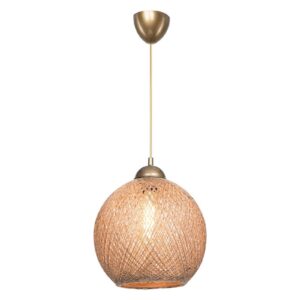 Φωτιστικό οροφής Leshia pakoworld Ε27 καφέ Φ26×72εκ 147-000084