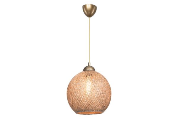 Φωτιστικό οροφής Leshia pakoworld Ε27 καφέ Φ26×72εκ 147-000084