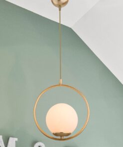 Φωτιστικό οροφής μονόφωτο PWL-1193 pakoworld Ε27 χρυσό Φ26×75εκ 147-000115