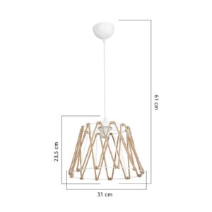 Ceiling light PWL-1160 pakoworld Å27 beige D31x71cm 147-000117