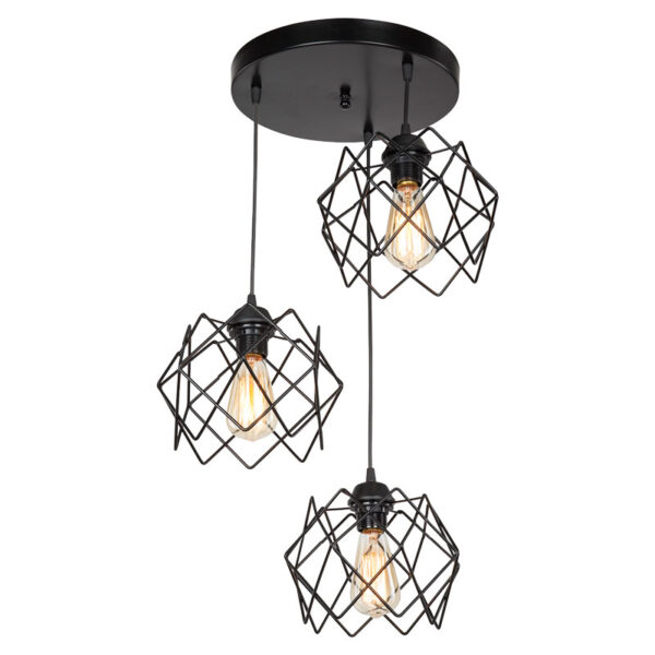 Ceiling light PWL-1021 pakoworld Å27 black D40x80cm 147-000119