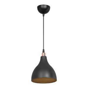 Φωτιστικό οροφής μονόφωτο Lofty pakoworld Ε27 μαύρο Φ18×56εκ 147-000129