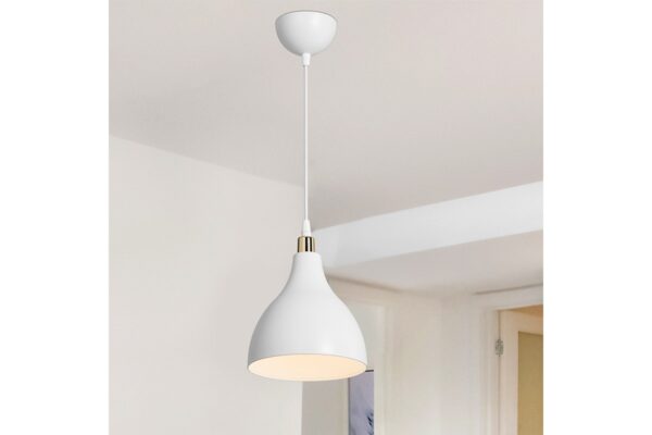 Φωτιστικό οροφής μονόφωτο Lofty pakoworld Ε27 λευκό Φ18×56εκ 147-000130