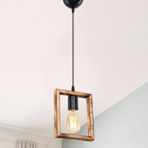 Φωτιστικό οροφής μονόφωτο Isolate pakoworld Ε27 καρυδί 18.5x3x66εκ 147-000136