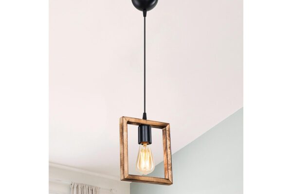 Φωτιστικό οροφής μονόφωτο Isolate pakoworld Ε27 καρυδί 18.5x3x66εκ 147-000136