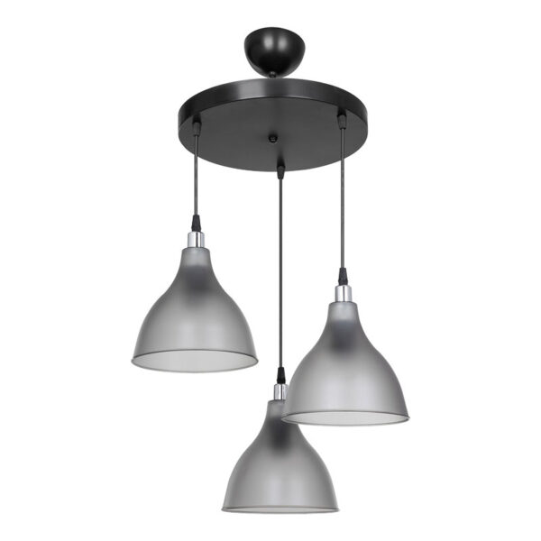 3-light ceiling lamp Orazio pakoworld E27 dark grey-black D40x80cm 147-000151