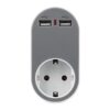 ΑΝΤΑΠΤΟΡΑΣ ΣΟΥΚΟ ΜΕ 2 USB ΓΚΡΙ, ΜΕ ΠΡΟΣΤΑΣΙΑ ΥΠΕΡΤΑΣΗΣ & ΠΑΙΔΙΚΗ ΠΡΟΣΤΑΣΙΑ EUROLAMP – 147-09010